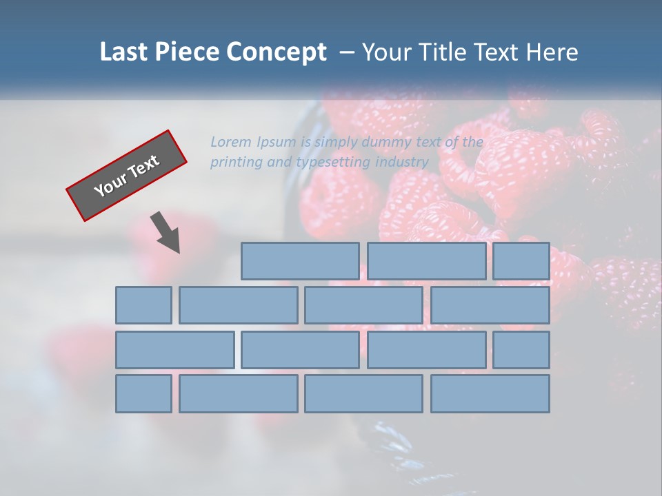 A Basket Filled With Raspberries On Top Of A Wooden Table PowerPoint Template