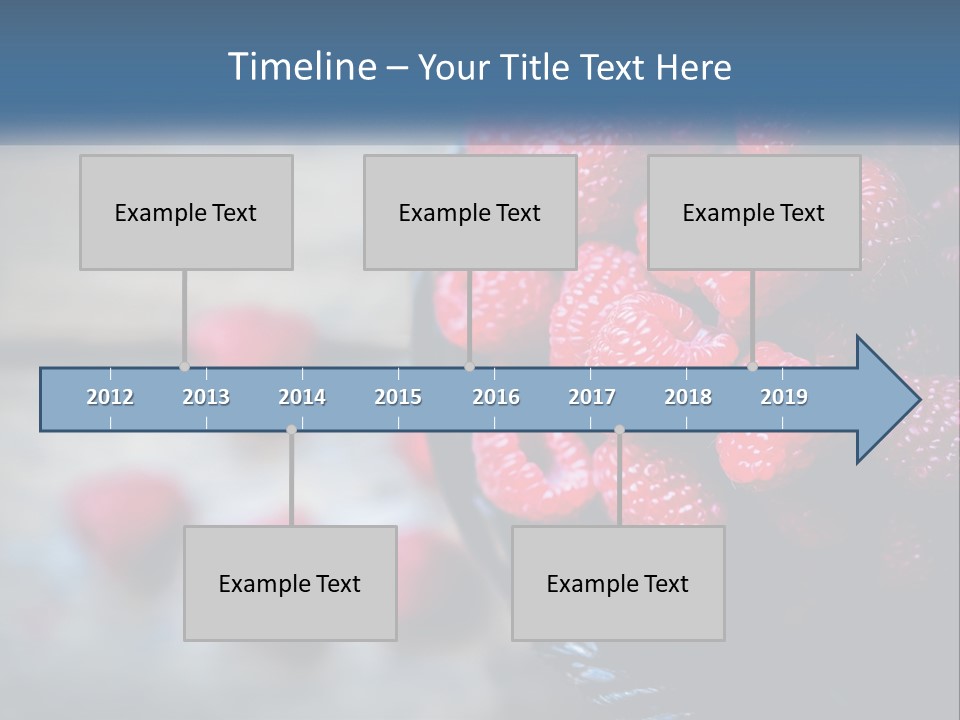 A Basket Filled With Raspberries On Top Of A Wooden Table PowerPoint Template