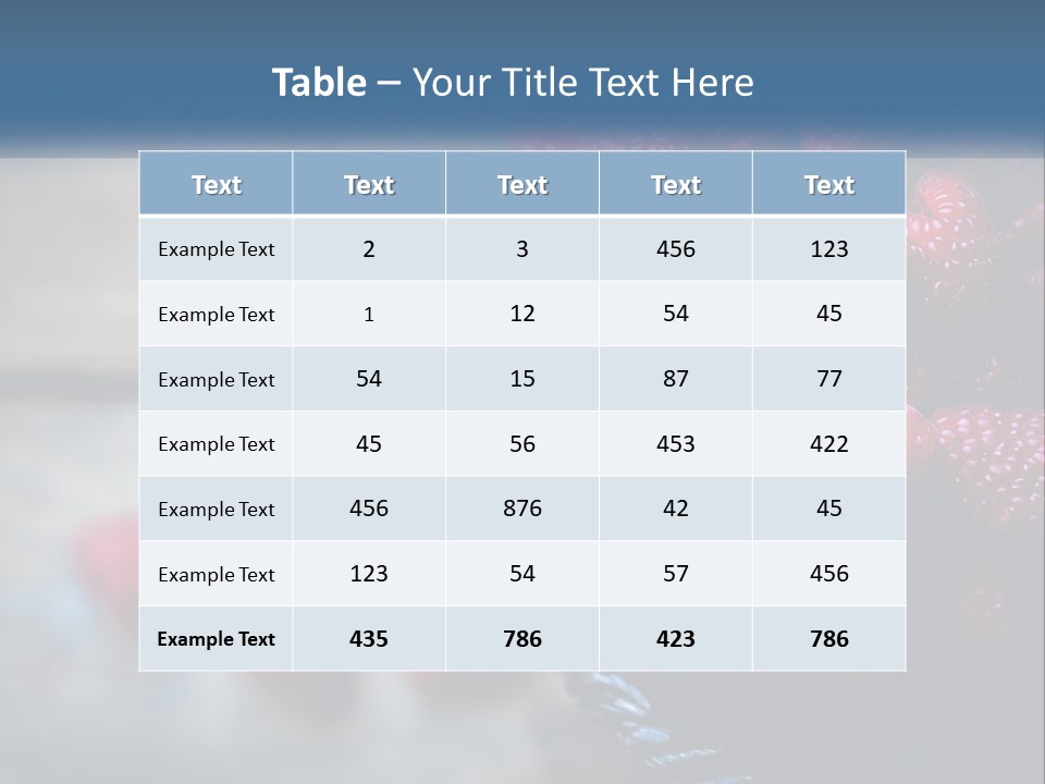 A Basket Filled With Raspberries On Top Of A Wooden Table PowerPoint Template