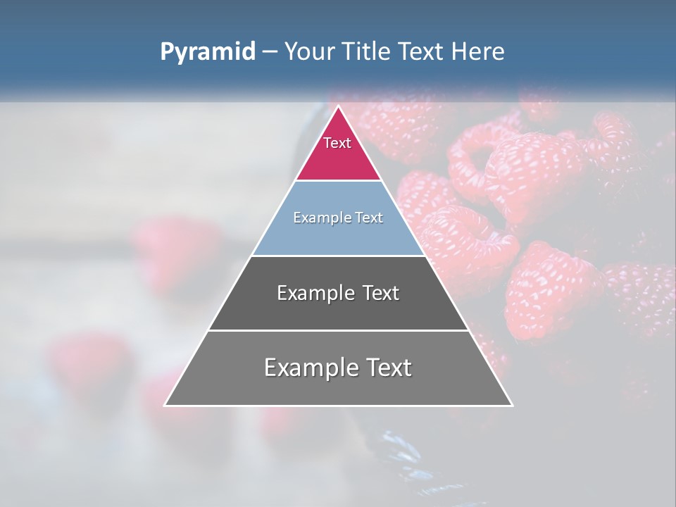 A Basket Filled With Raspberries On Top Of A Wooden Table PowerPoint Template