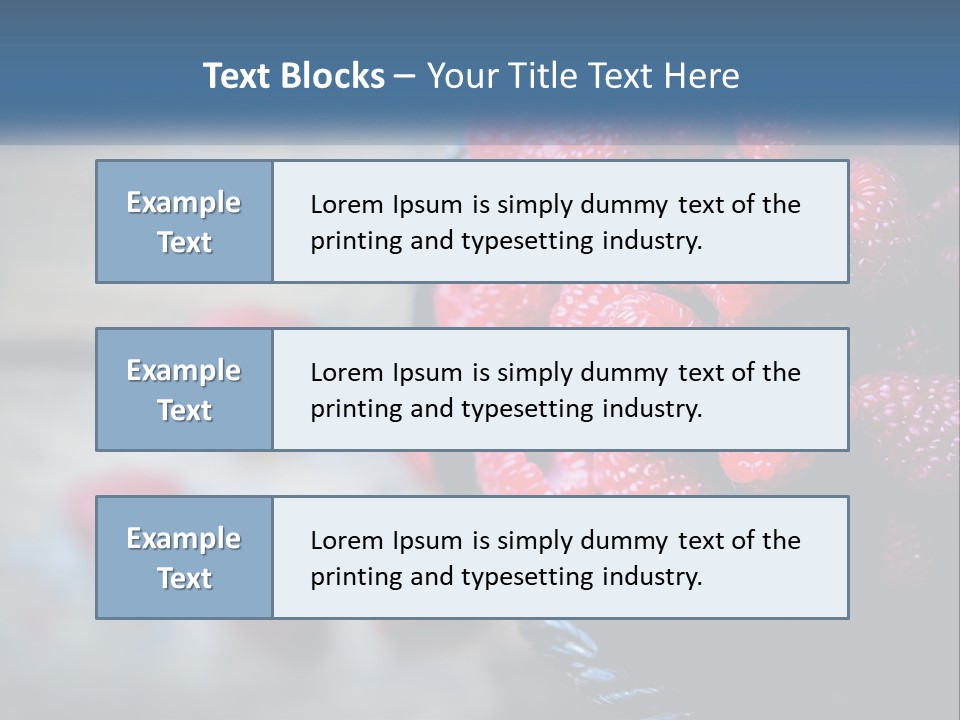 A Basket Filled With Raspberries On Top Of A Wooden Table PowerPoint Template
