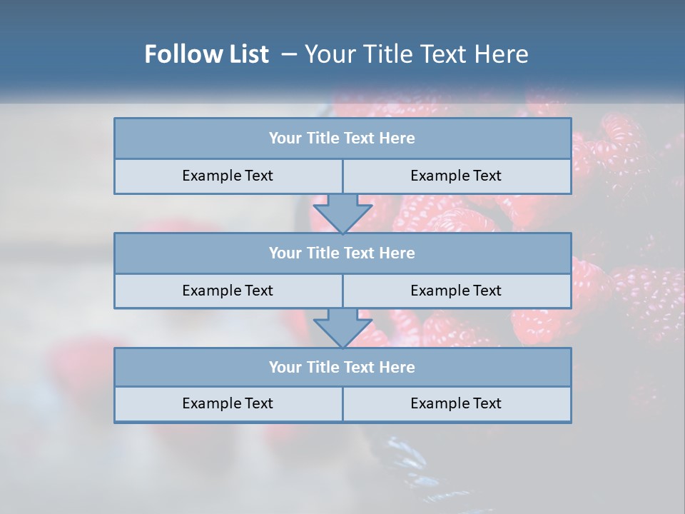 A Basket Filled With Raspberries On Top Of A Wooden Table PowerPoint Template