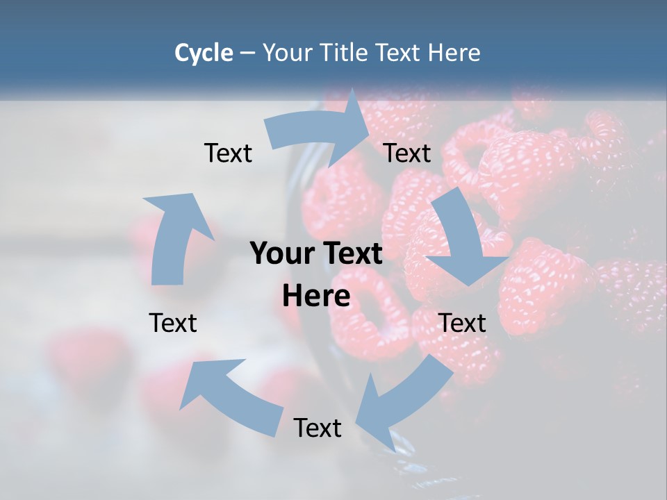 A Basket Filled With Raspberries On Top Of A Wooden Table PowerPoint Template