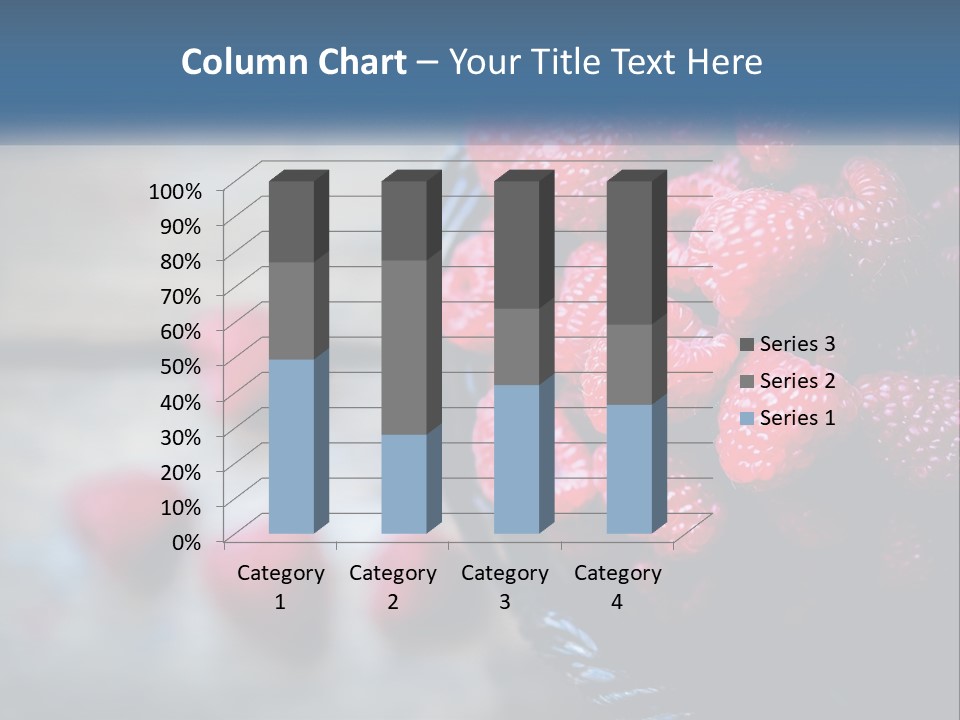 A Basket Filled With Raspberries On Top Of A Wooden Table PowerPoint Template
