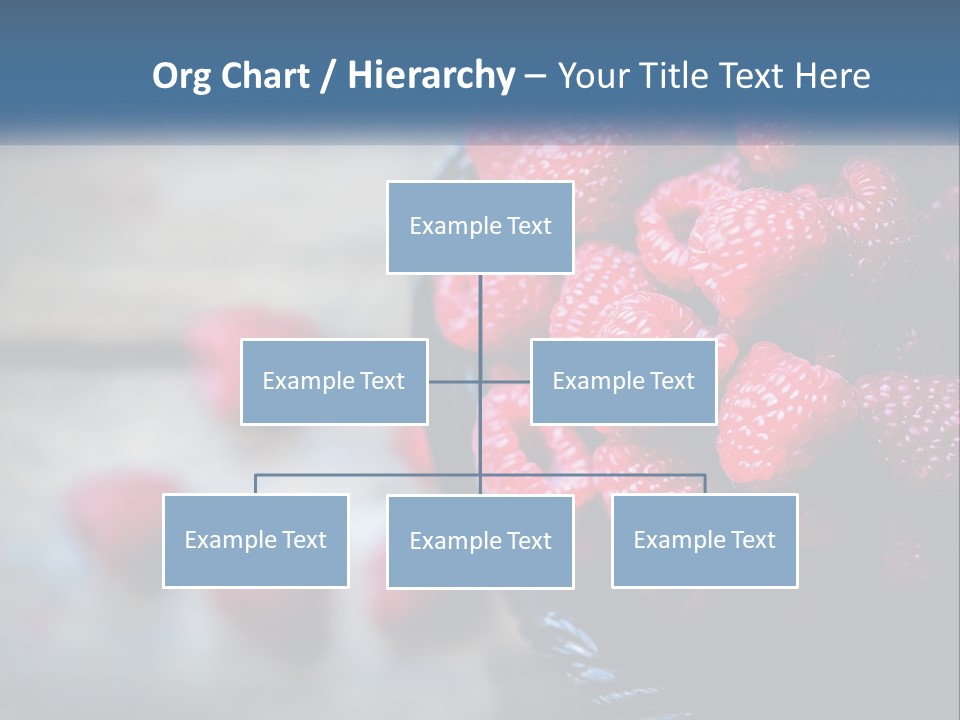 A Basket Filled With Raspberries On Top Of A Wooden Table PowerPoint Template