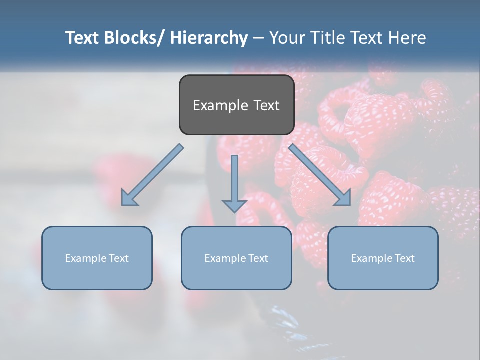 A Basket Filled With Raspberries On Top Of A Wooden Table PowerPoint Template