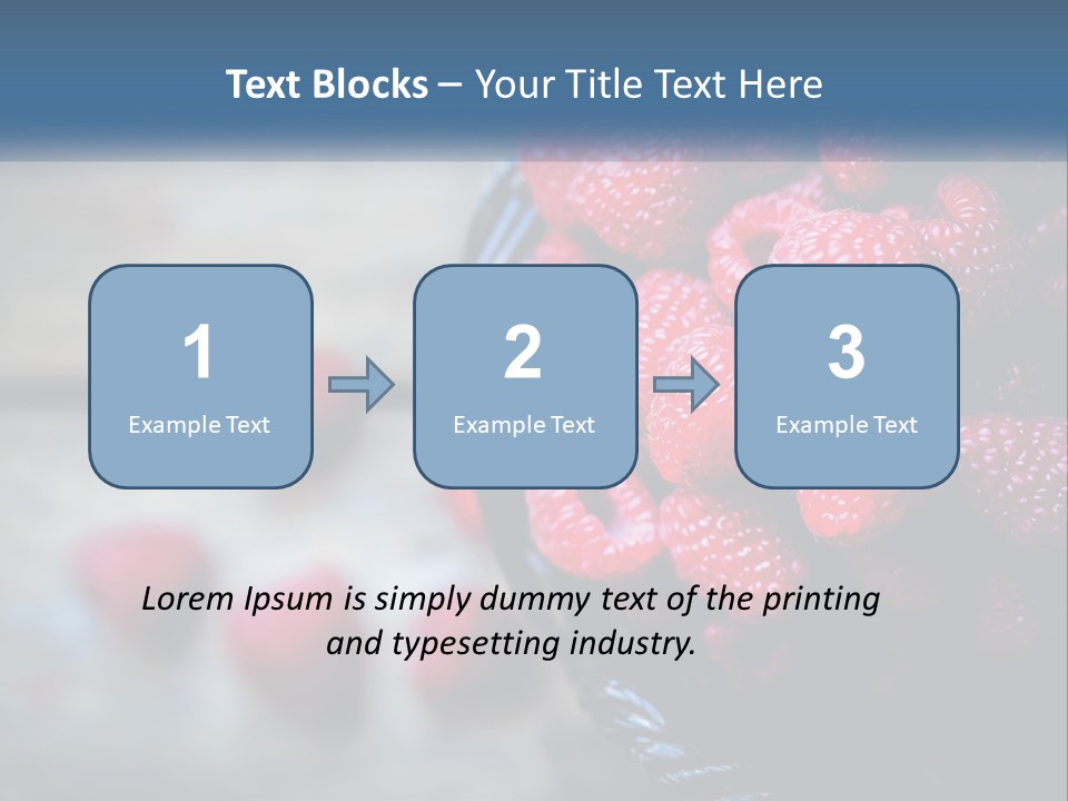 A Basket Filled With Raspberries On Top Of A Wooden Table PowerPoint Template