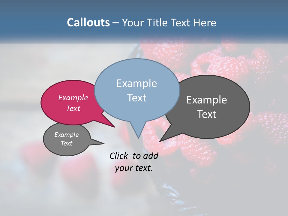 A Basket Filled With Raspberries On Top Of A Wooden Table PowerPoint Template