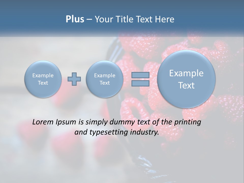 A Basket Filled With Raspberries On Top Of A Wooden Table PowerPoint Template