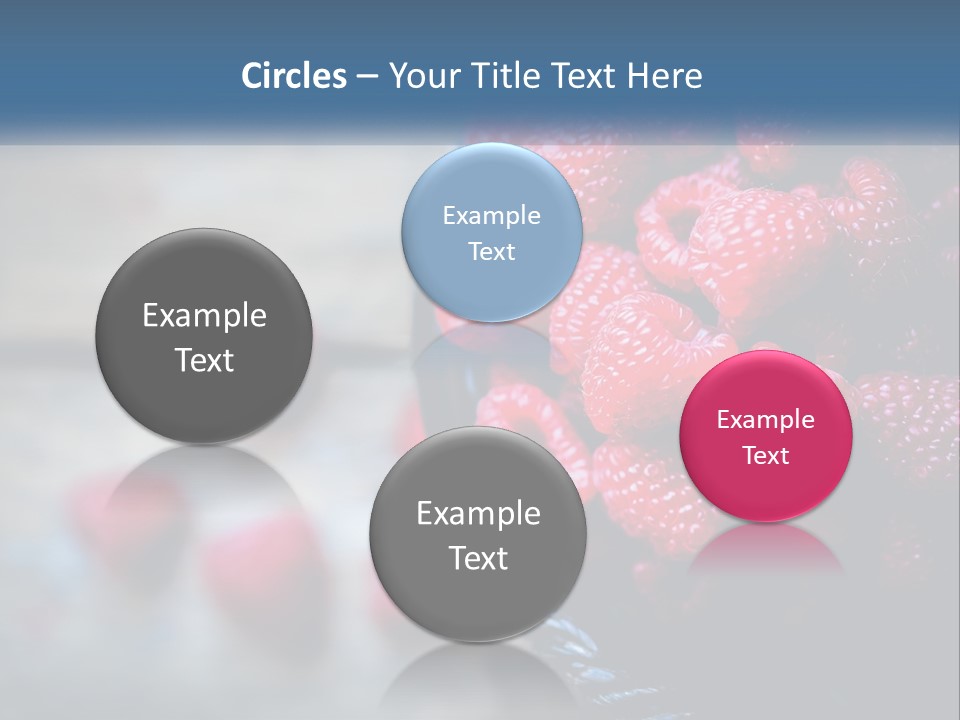 A Basket Filled With Raspberries On Top Of A Wooden Table PowerPoint Template