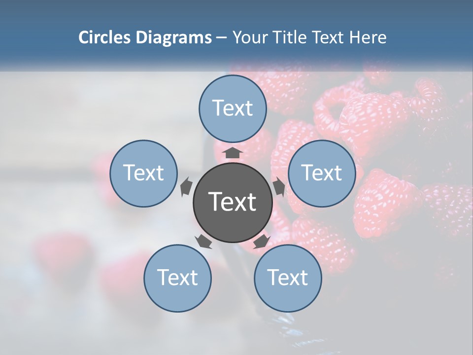 A Basket Filled With Raspberries On Top Of A Wooden Table PowerPoint Template