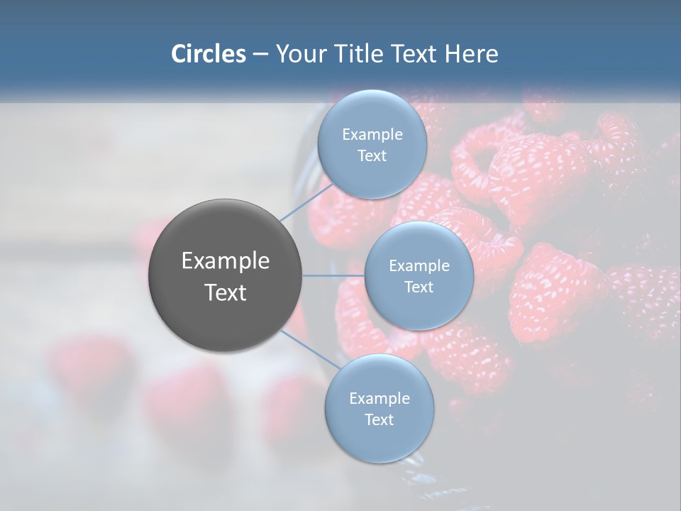 A Basket Filled With Raspberries On Top Of A Wooden Table PowerPoint Template