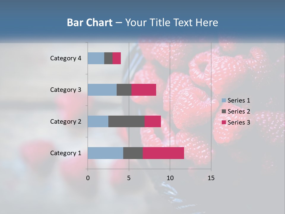 A Basket Filled With Raspberries On Top Of A Wooden Table PowerPoint Template