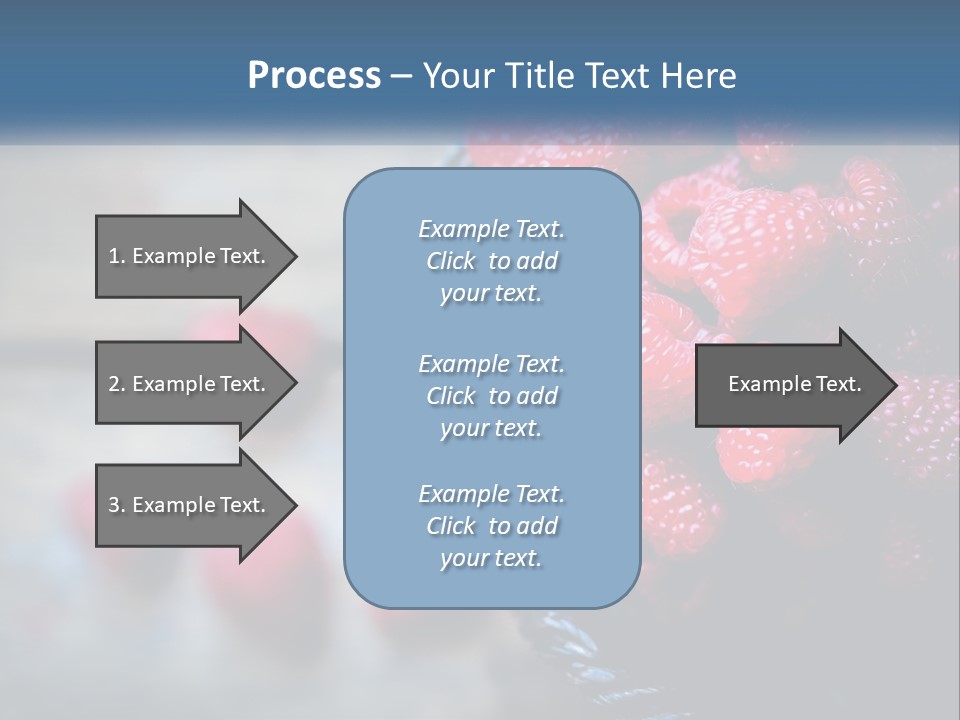 A Basket Filled With Raspberries On Top Of A Wooden Table PowerPoint Template