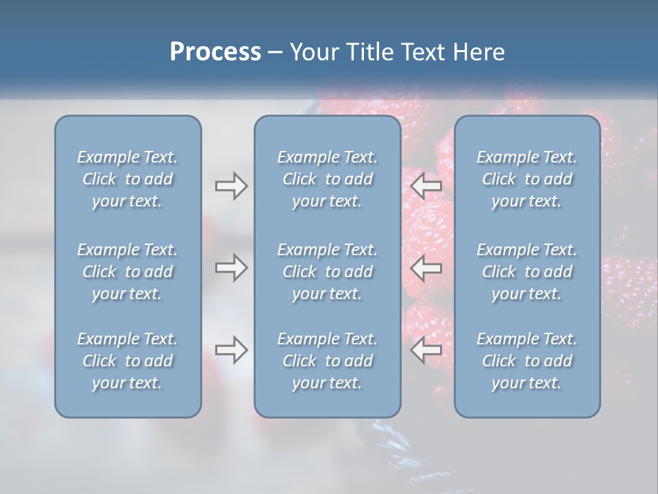 A Basket Filled With Raspberries On Top Of A Wooden Table PowerPoint Template
