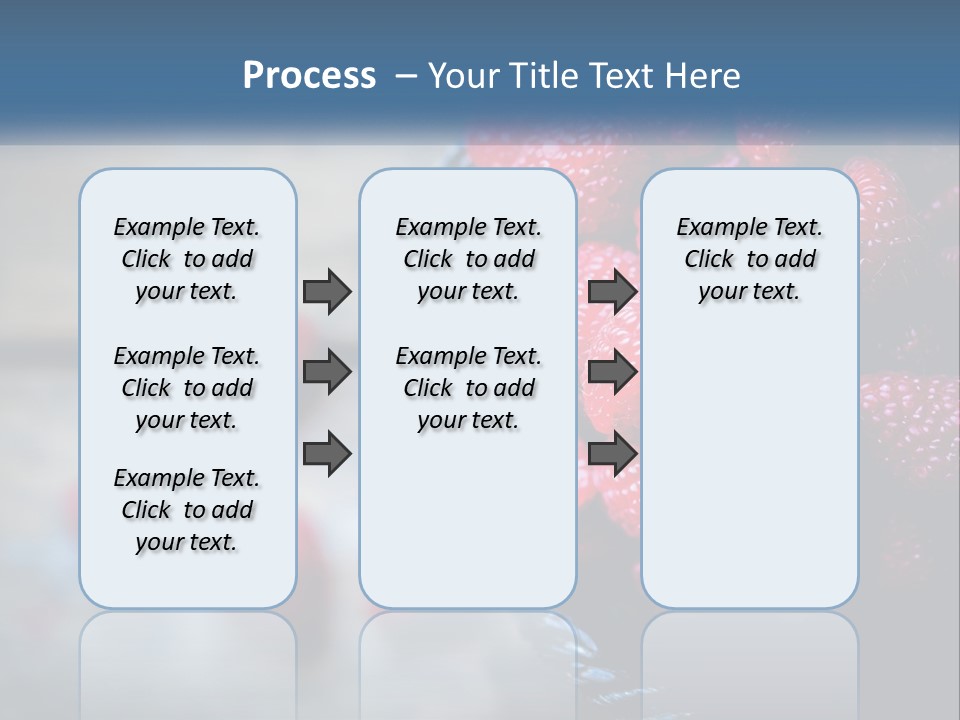 A Basket Filled With Raspberries On Top Of A Wooden Table PowerPoint Template