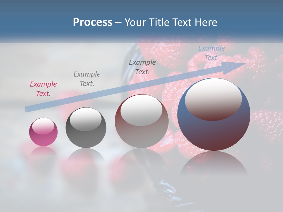 A Basket Filled With Raspberries On Top Of A Wooden Table PowerPoint Template