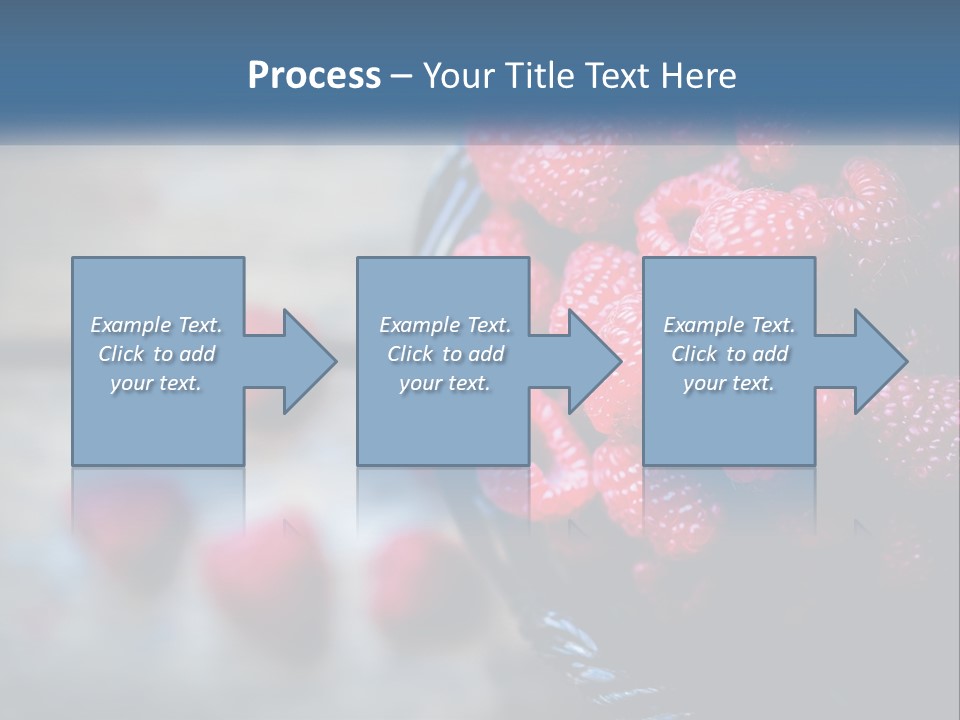 A Basket Filled With Raspberries On Top Of A Wooden Table PowerPoint Template