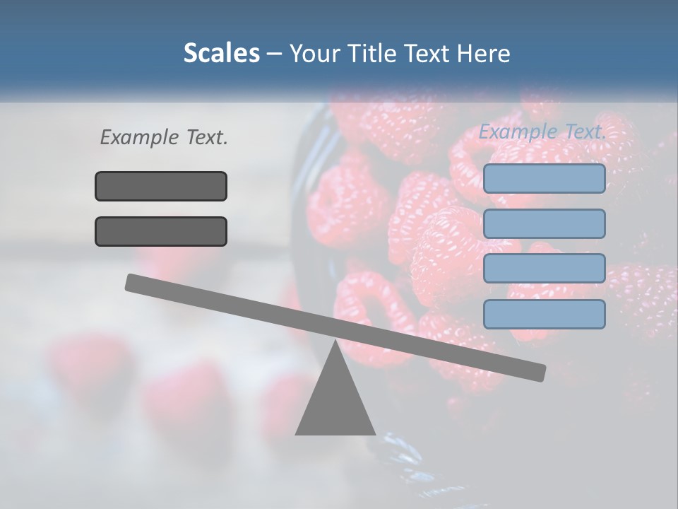 A Basket Filled With Raspberries On Top Of A Wooden Table PowerPoint Template