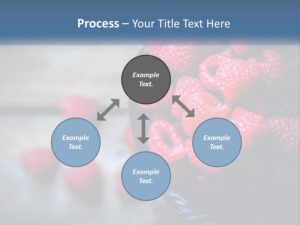 A Basket Filled With Raspberries On Top Of A Wooden Table PowerPoint Template