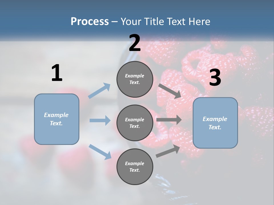 A Basket Filled With Raspberries On Top Of A Wooden Table PowerPoint Template