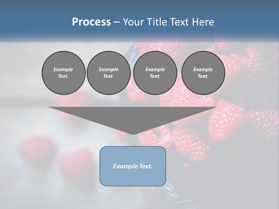 A Basket Filled With Raspberries On Top Of A Wooden Table PowerPoint Template