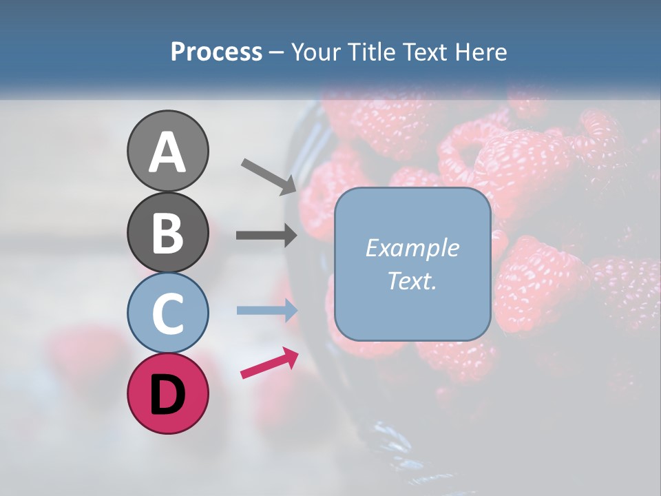 A Basket Filled With Raspberries On Top Of A Wooden Table PowerPoint Template