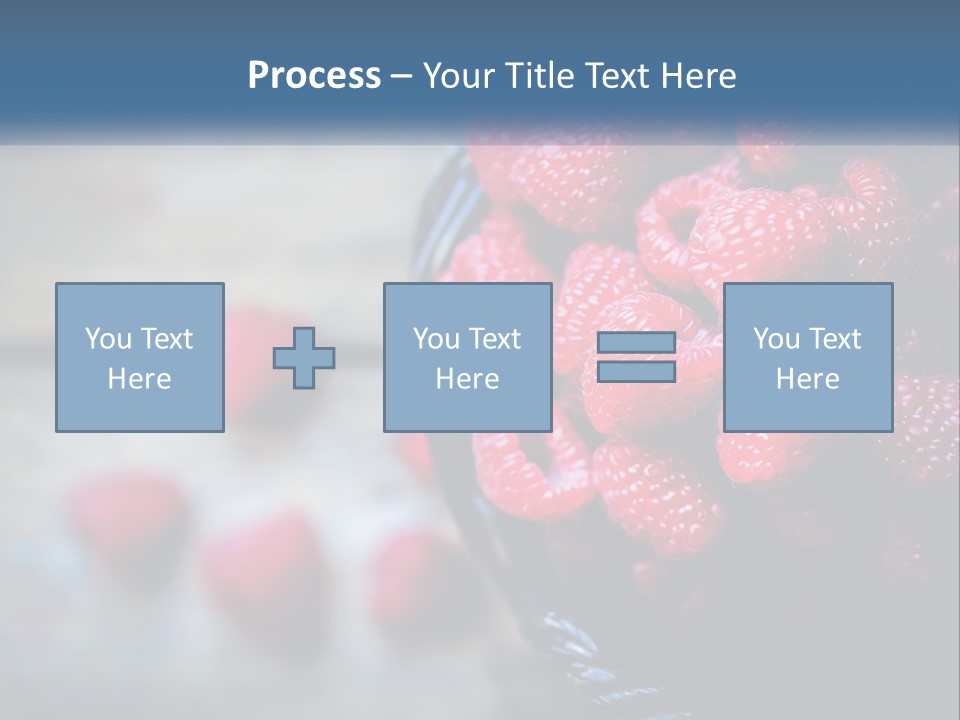 A Basket Filled With Raspberries On Top Of A Wooden Table PowerPoint Template