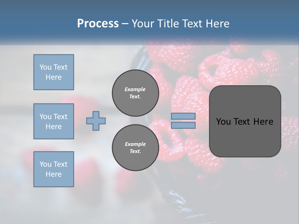 A Basket Filled With Raspberries On Top Of A Wooden Table PowerPoint Template