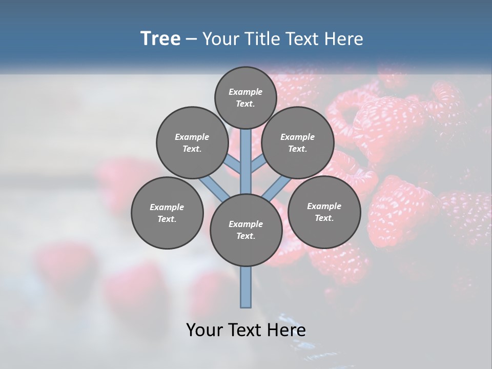 A Basket Filled With Raspberries On Top Of A Wooden Table PowerPoint Template