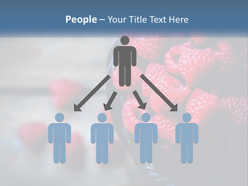 A Basket Filled With Raspberries On Top Of A Wooden Table PowerPoint Template