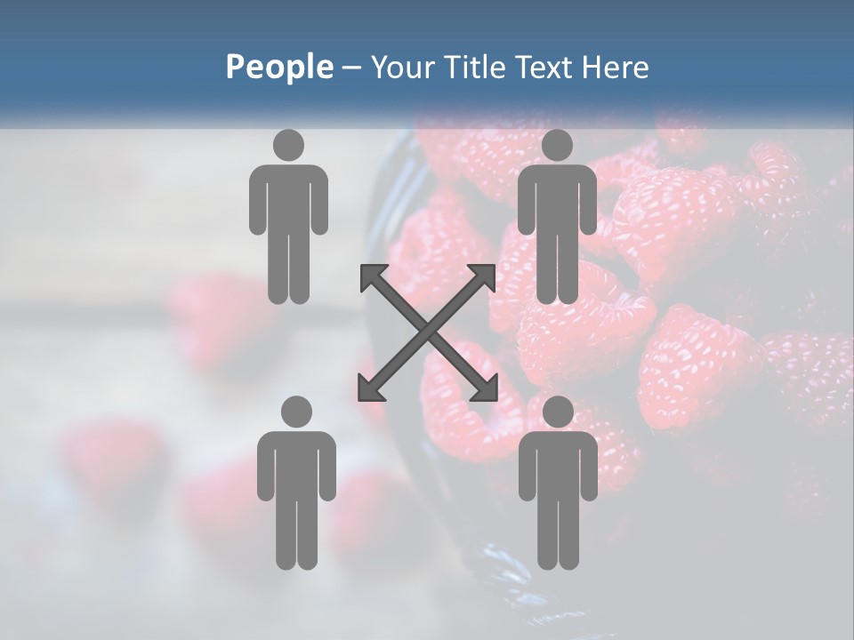 A Basket Filled With Raspberries On Top Of A Wooden Table PowerPoint Template