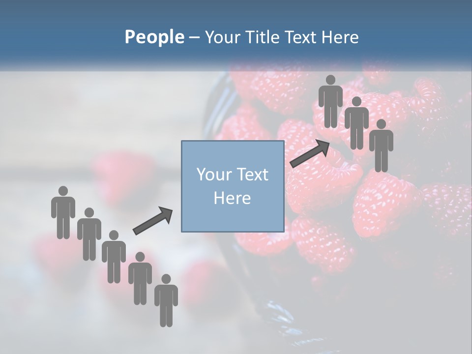 A Basket Filled With Raspberries On Top Of A Wooden Table PowerPoint Template