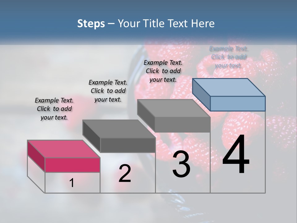 A Basket Filled With Raspberries On Top Of A Wooden Table PowerPoint Template