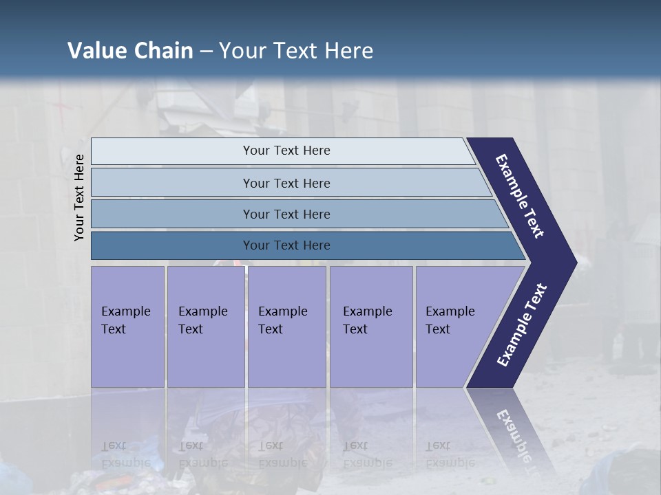 A Man Walking Down A Street In Front Of A Building PowerPoint Template