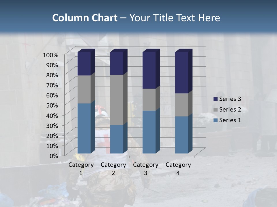 A Man Walking Down A Street In Front Of A Building PowerPoint Template