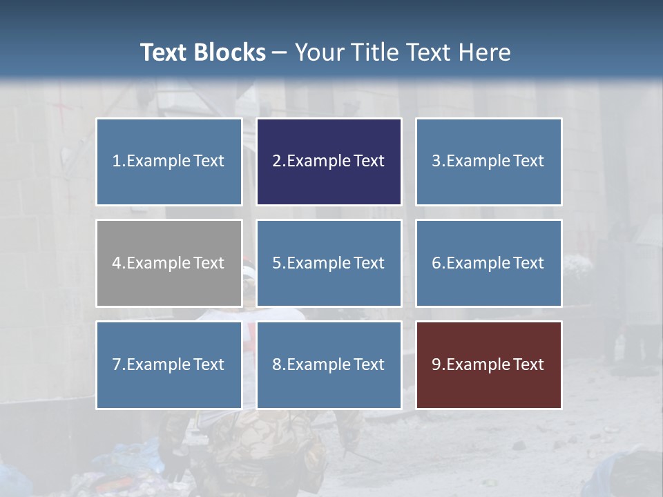 A Man Walking Down A Street In Front Of A Building PowerPoint Template