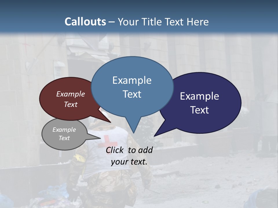 A Man Walking Down A Street In Front Of A Building PowerPoint Template