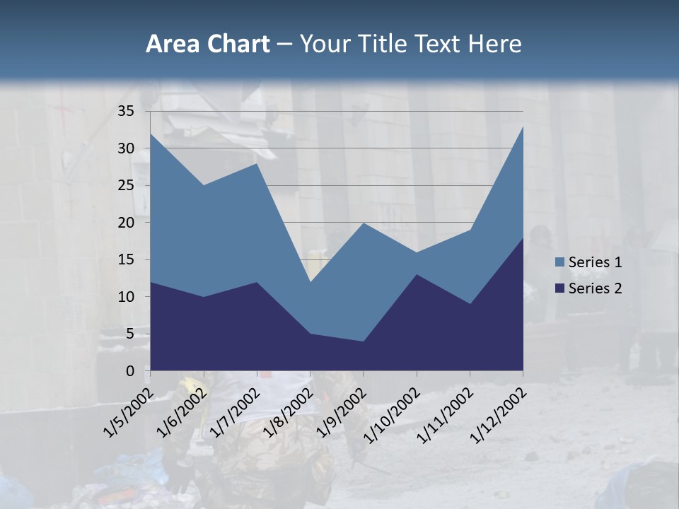 A Man Walking Down A Street In Front Of A Building PowerPoint Template