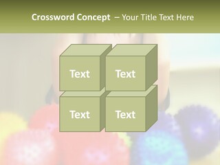 A Young Boy Is Holding His Head Above A Pile Of Balls PowerPoint Template