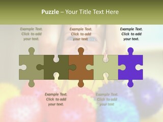 A Young Boy Is Holding His Head Above A Pile Of Balls PowerPoint Template