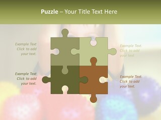 A Young Boy Is Holding His Head Above A Pile Of Balls PowerPoint Template