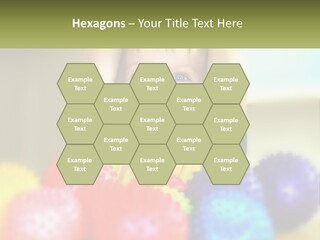 A Young Boy Is Holding His Head Above A Pile Of Balls PowerPoint Template