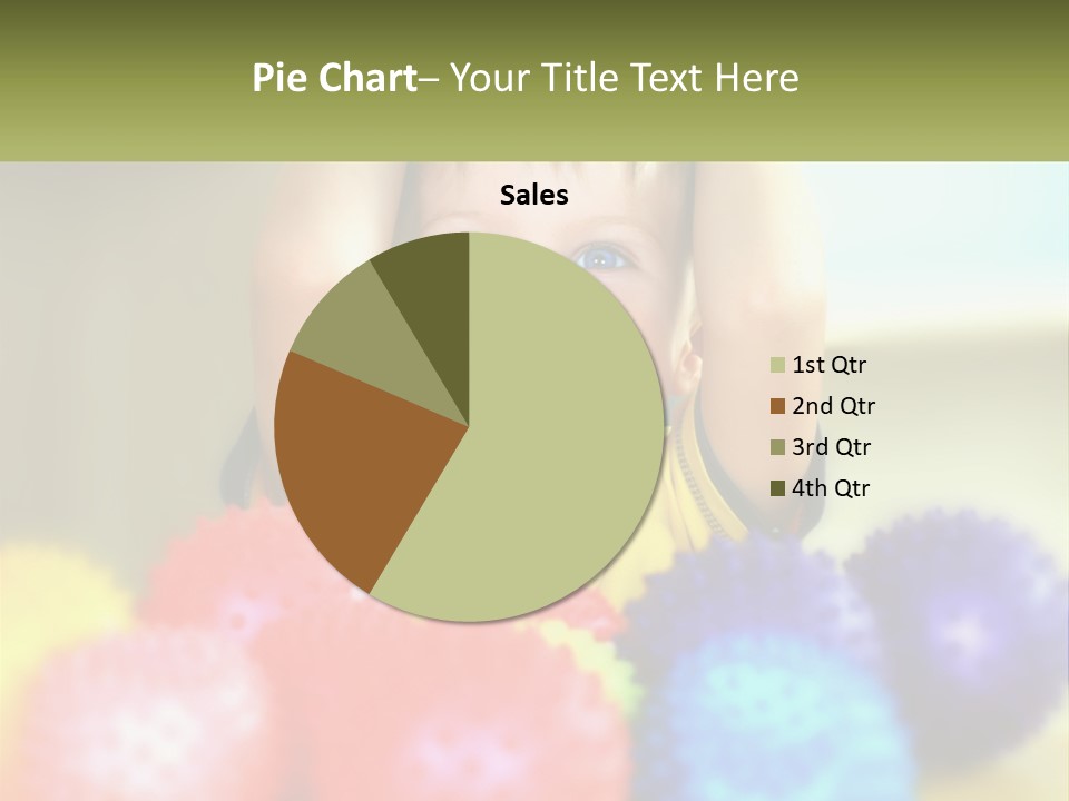 A Young Boy Is Holding His Head Above A Pile Of Balls PowerPoint Template