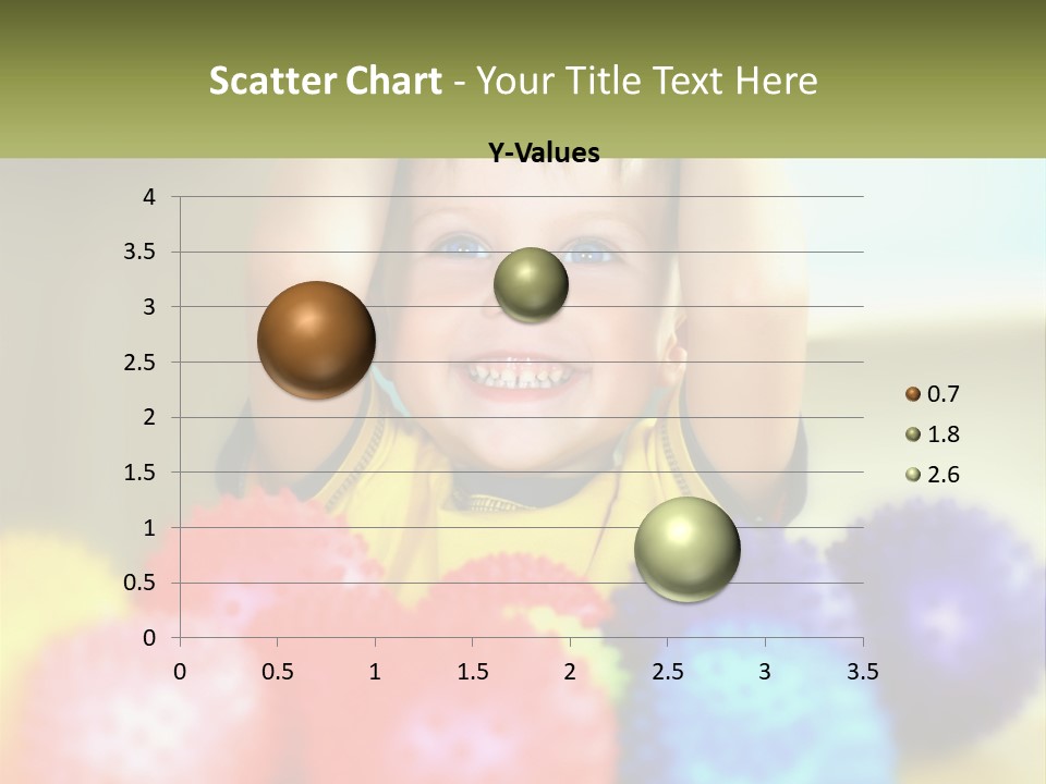 A Young Boy Is Holding His Head Above A Pile Of Balls PowerPoint Template