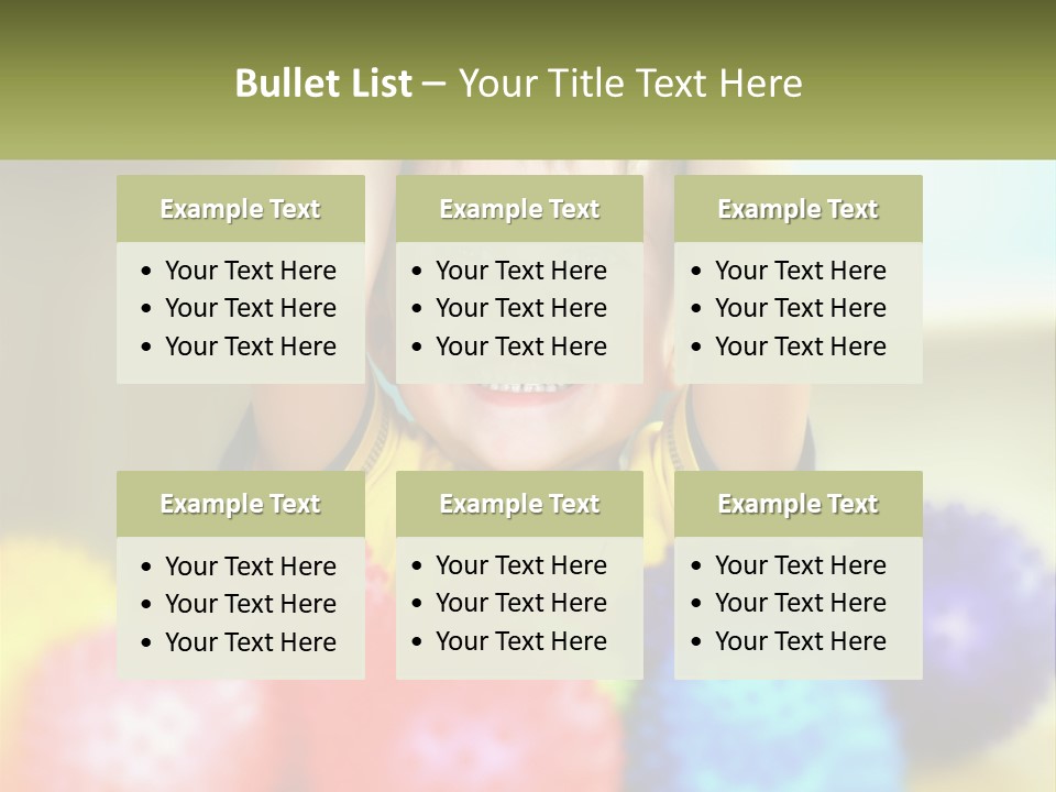 A Young Boy Is Holding His Head Above A Pile Of Balls PowerPoint Template