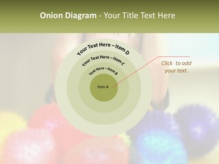 A Young Boy Is Holding His Head Above A Pile Of Balls PowerPoint Template