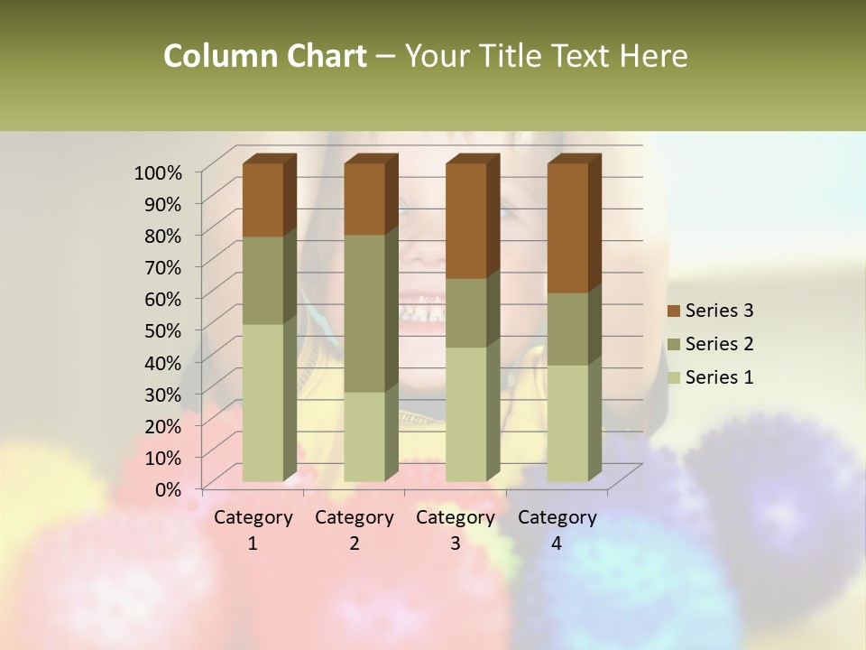 A Young Boy Is Holding His Head Above A Pile Of Balls PowerPoint Template