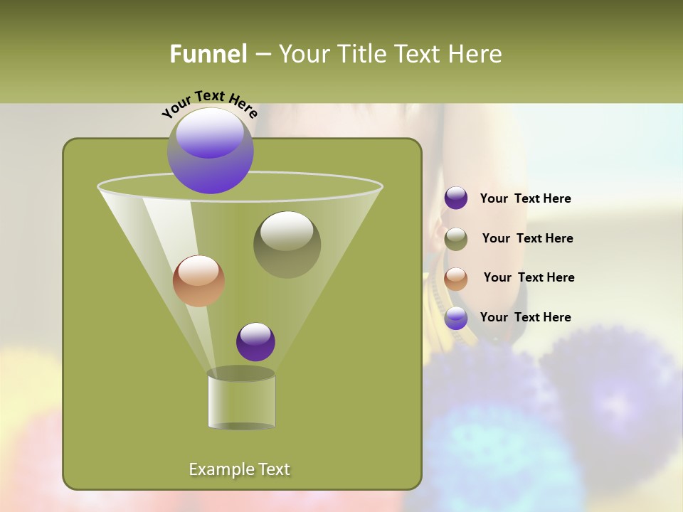 A Young Boy Is Holding His Head Above A Pile Of Balls PowerPoint Template