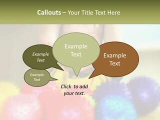 A Young Boy Is Holding His Head Above A Pile Of Balls PowerPoint Template